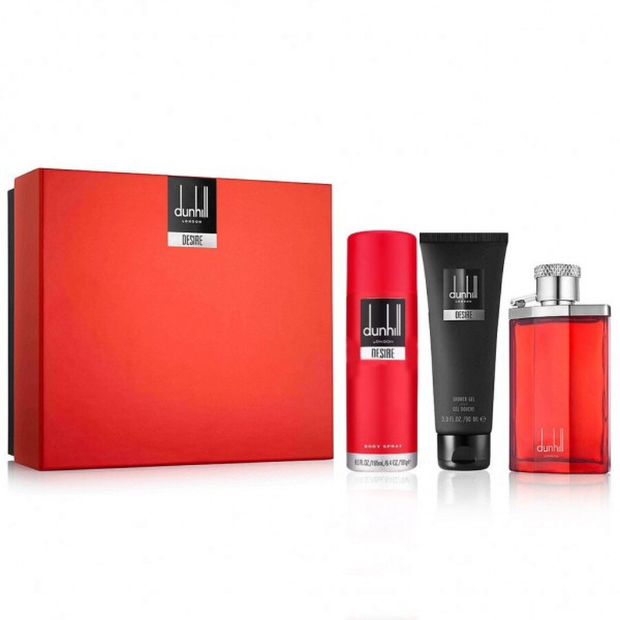 Alfred Dunhill Desire by Alfred Dunhill for Men 3 Pc Gift Set 3.4oz