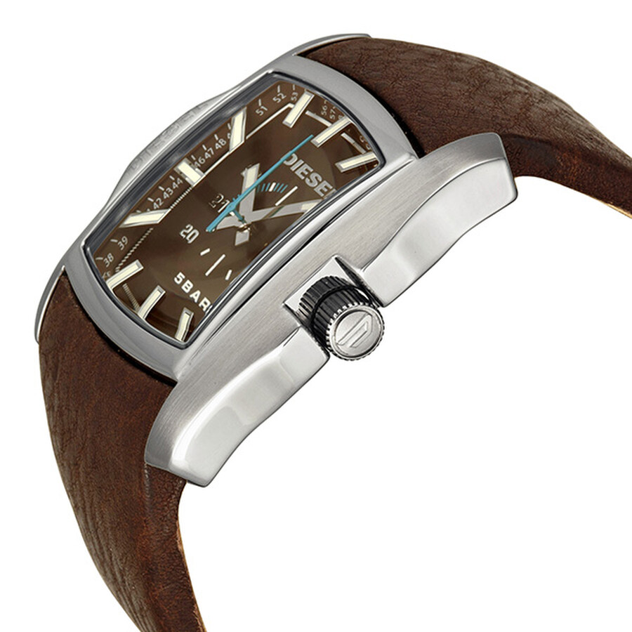 Diesel Brown Leather Strap Men's Watch DZ1179 698615032839 Watches