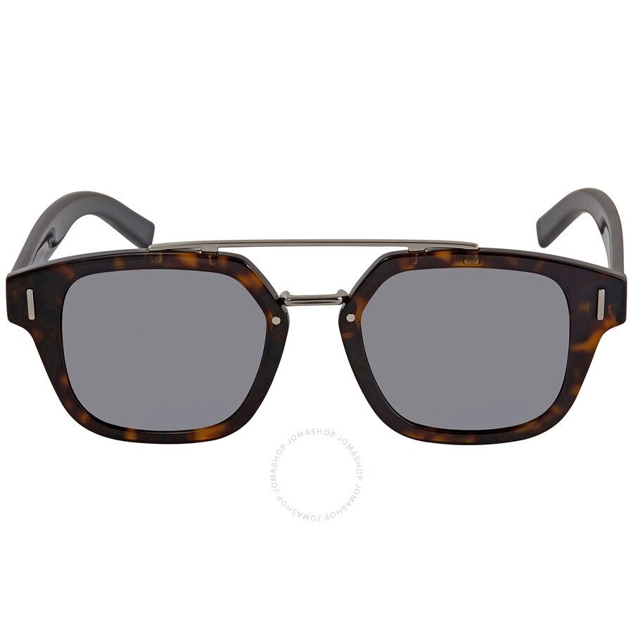 Dior Grey Silver Ar Square Men's Sunglasses DIORFRACTION1F 0086OT 49