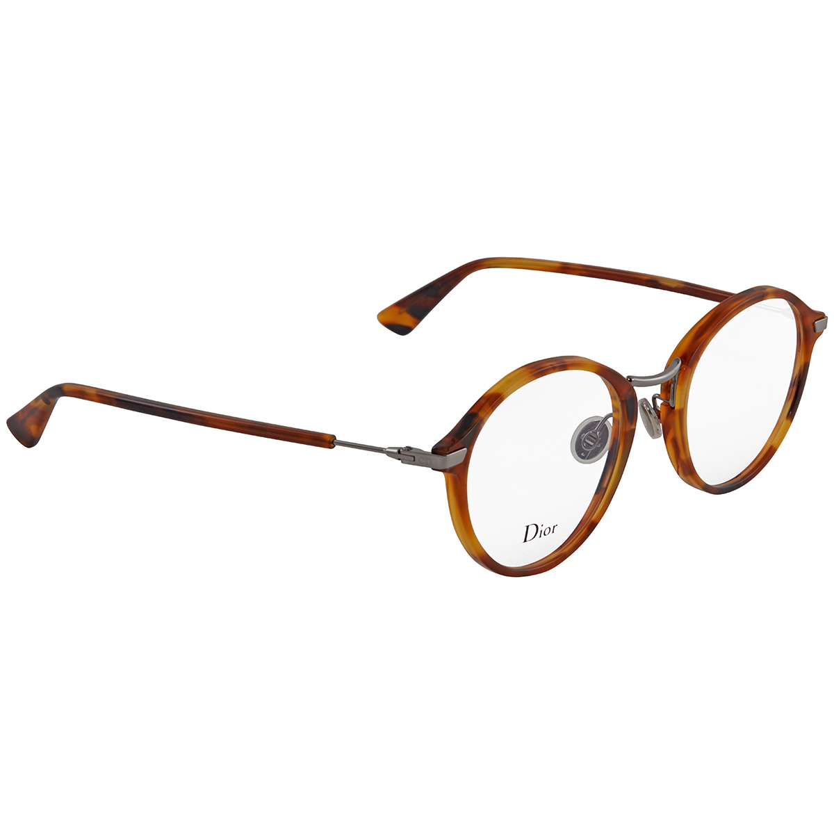 Dior Light Havana Round Ladies Eyeglasses DIORESSENCE6SX7 49