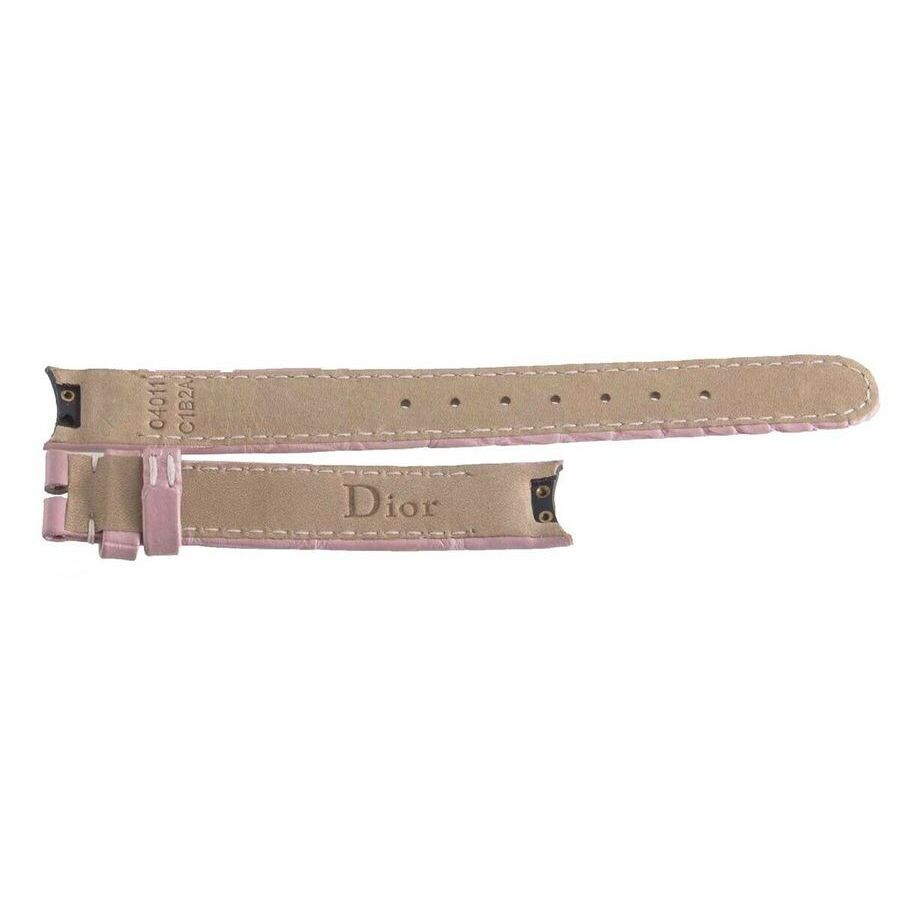 Dior Women's 13mm x 13mm Pink Alligator Leather Watch Band 04011
