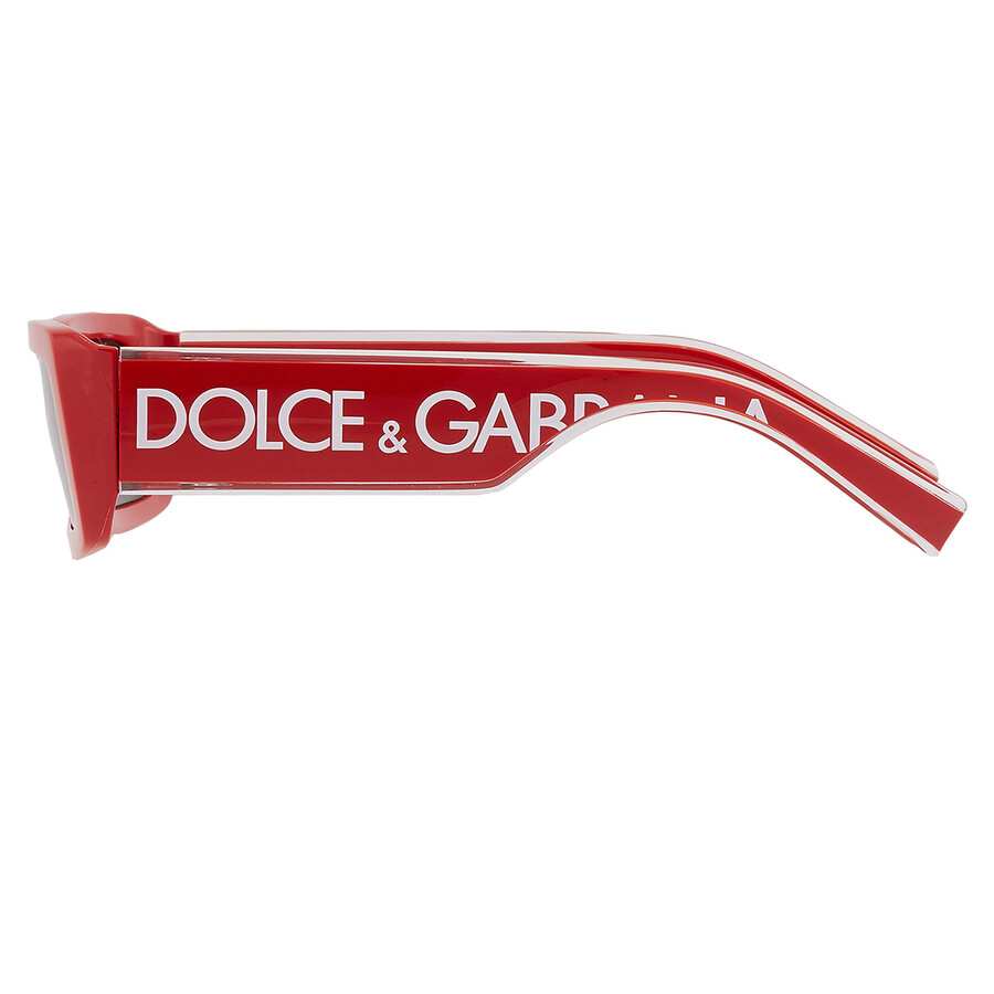 Dolce Gabbana Dark Grey Rectangular Ladies Sunglasses DG6187 309687