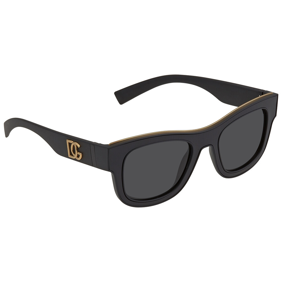 Dolce & Gabbana Dark Grey Square Men's Sunglasses DG6140 25258G 50