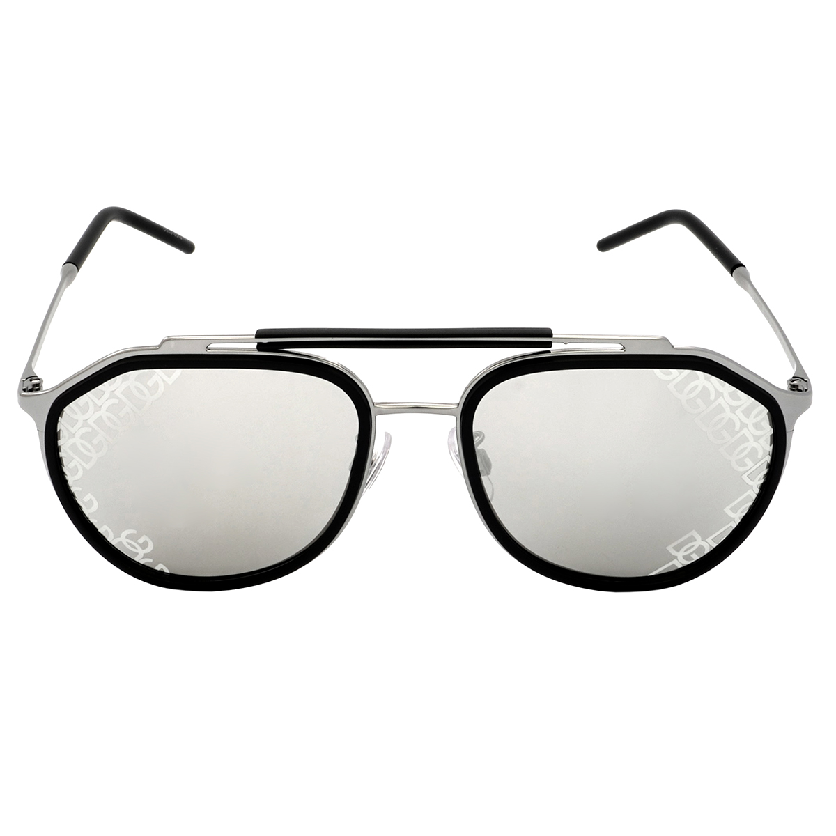Dolce & Gabbana Light Grey Mirror Silver Pilot Men's Sunglasses DG2277