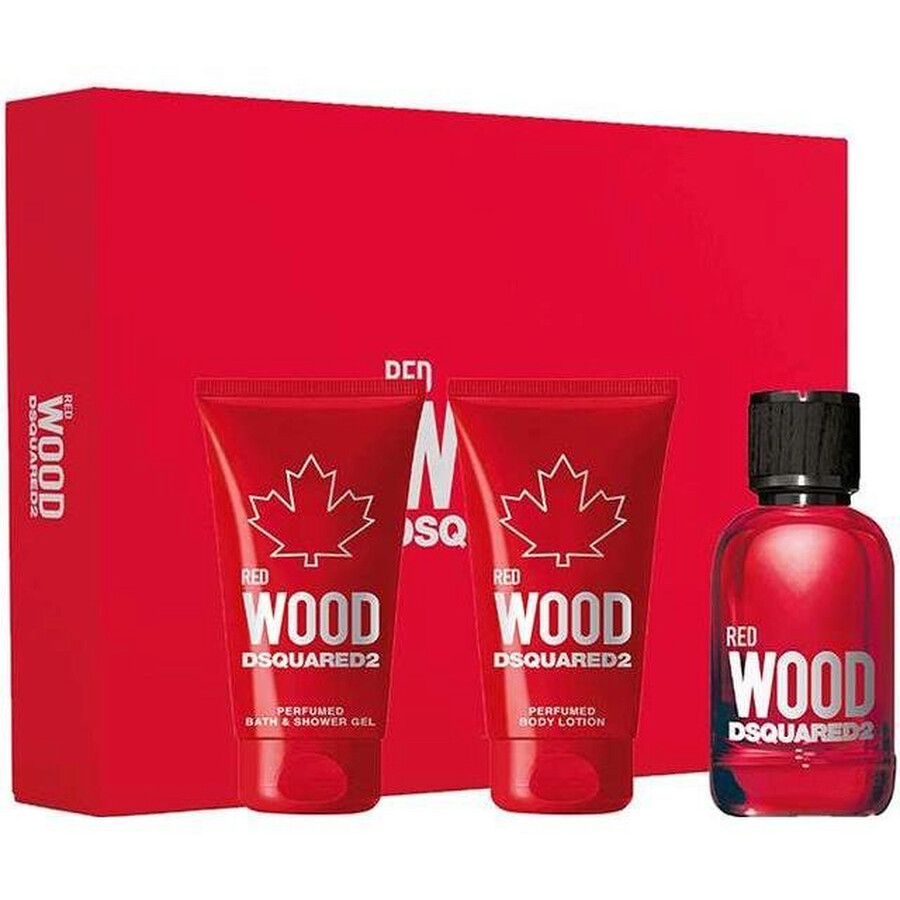 Dsquared2 Ladies Red Wood 3pc Gift Set Fragrances 8011003860623 ...