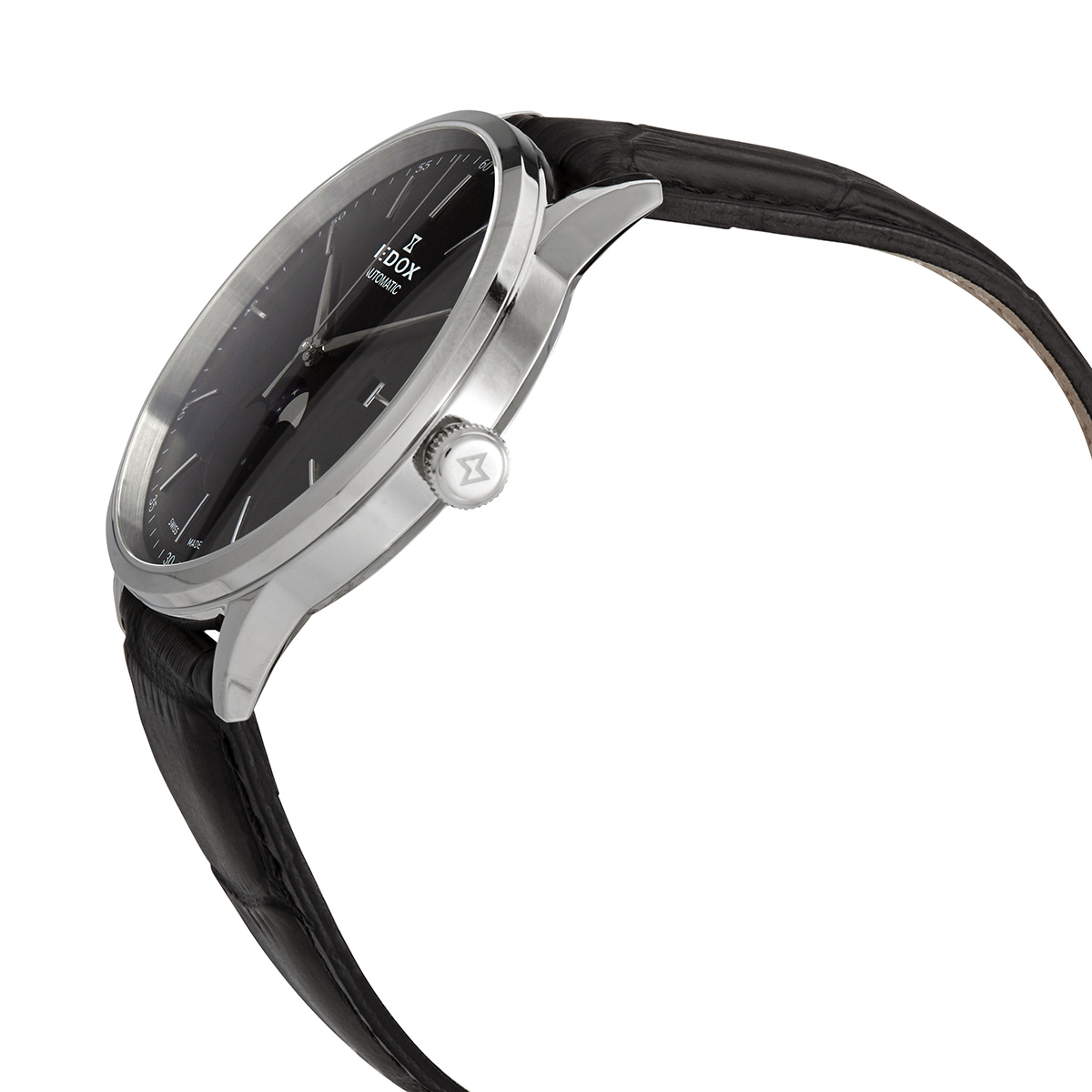 EDOX LES VAUBERTS LA GRANDE LUNE AUTOMATIC BLACK DIAL WATCH, Luxury,  Watches on Carousell