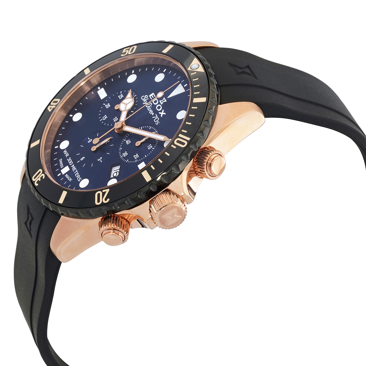 Edox Skydiver Chronograph Quartz Blue Dial Men's Watch 10238 37RNNCA ...