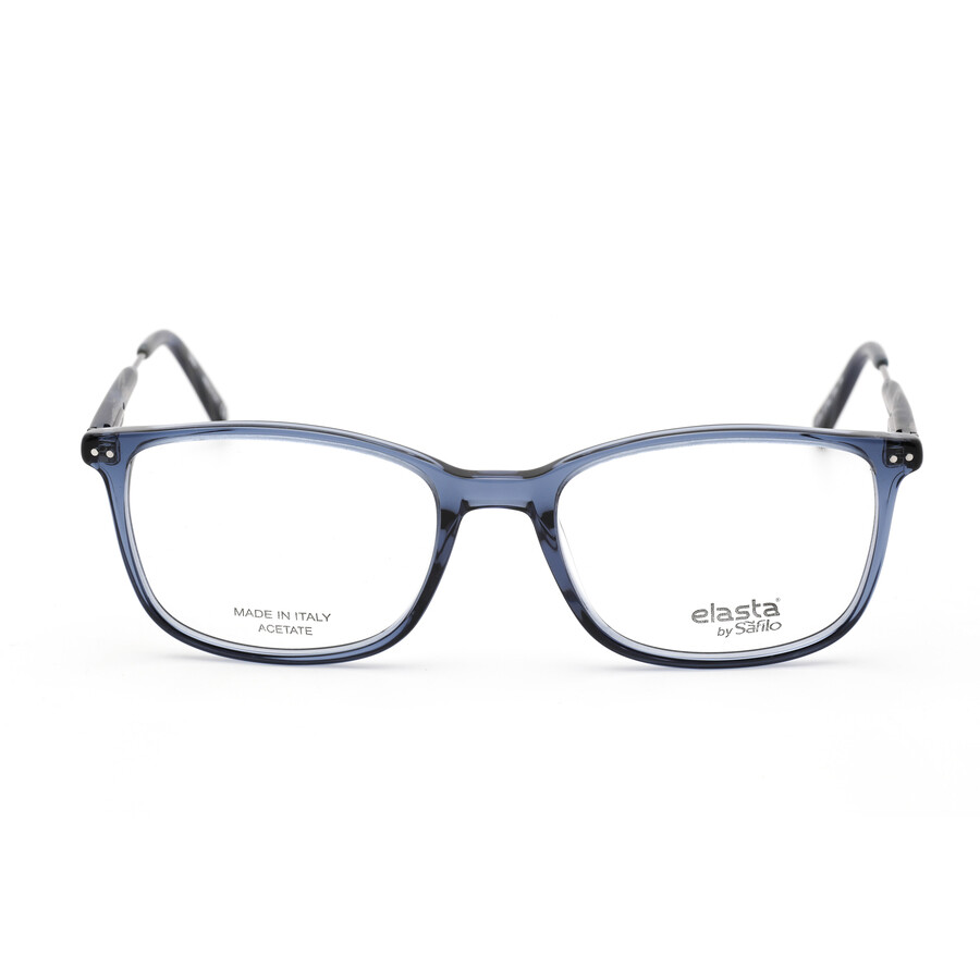 Elasta Men's Blue Rectangular Eyeglass Frames 16420XW00051 716736057576