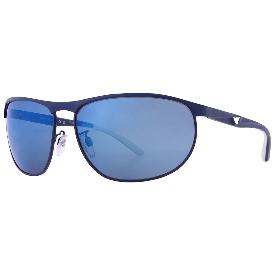 Emporio Armani Blue Mirrored Blue Square Men #39 s Sunglasses EA2124 301855