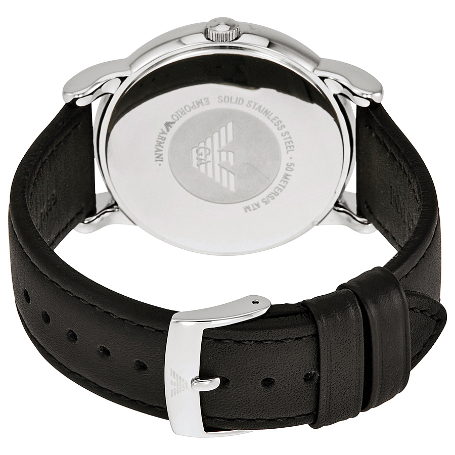 Emporio Armani Classic Black Dial Black Leather Men's Watch AR1692  723763202169 - Watches - Jomashop