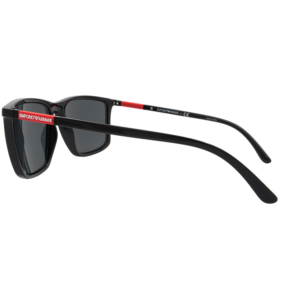 Emporio Armani Dark Gray Rectangular Men #39 s Sunglasses EA4161 501787 57