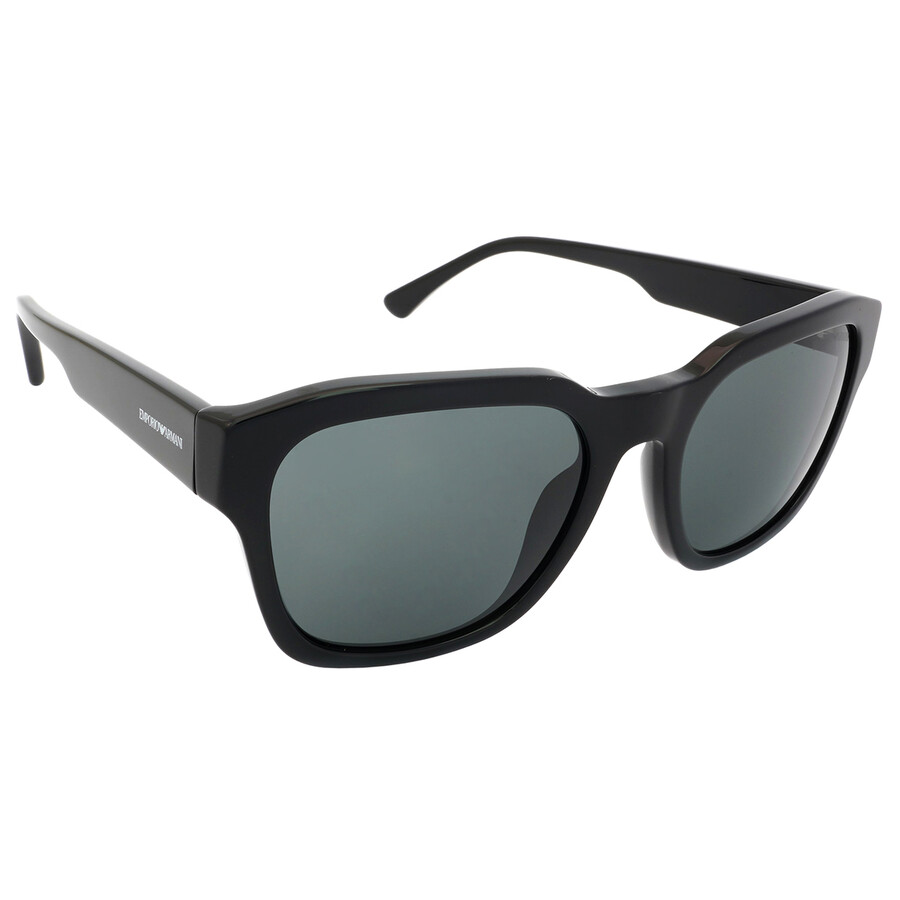 Emporio Armani Dark Grey Square Men's Sunglasses EA4175 587587 55