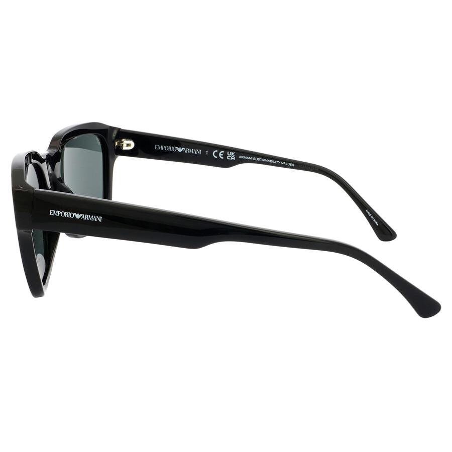 Emporio Armani Dark Grey Square Men's Sunglasses EA4175 587587 55