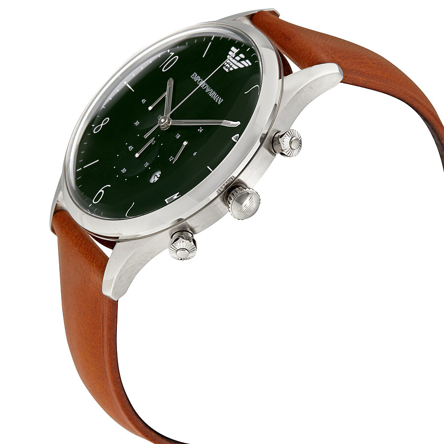 Emporio armani green dial watch clearance