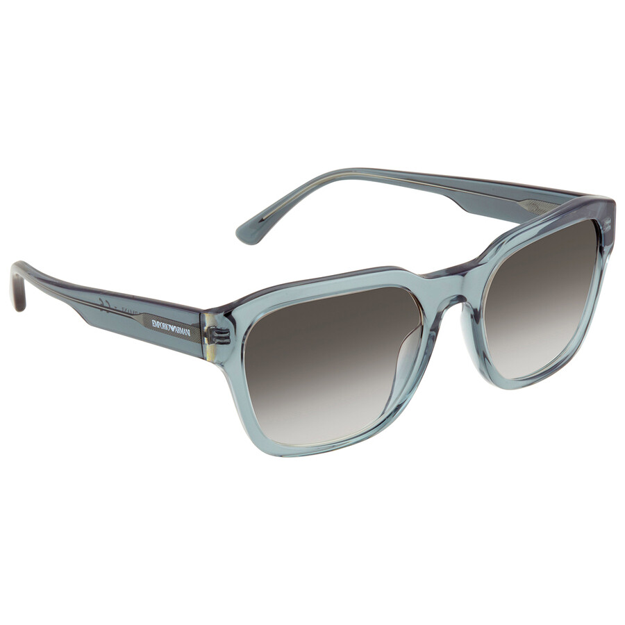 Emporio Armani Gradient Light Gray Square Men's Sunglasses EA4175