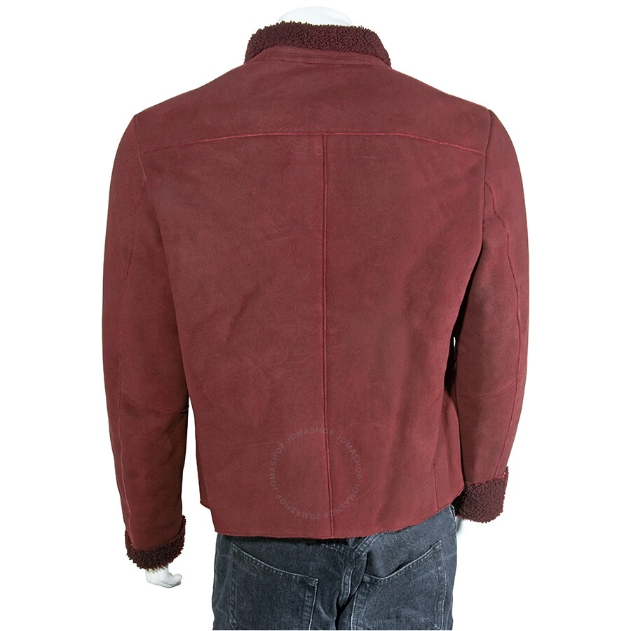 burgundy shearling jacket