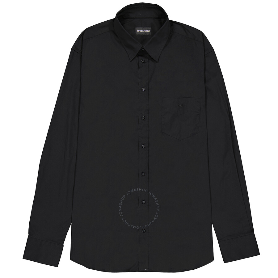 armani black dress shirt