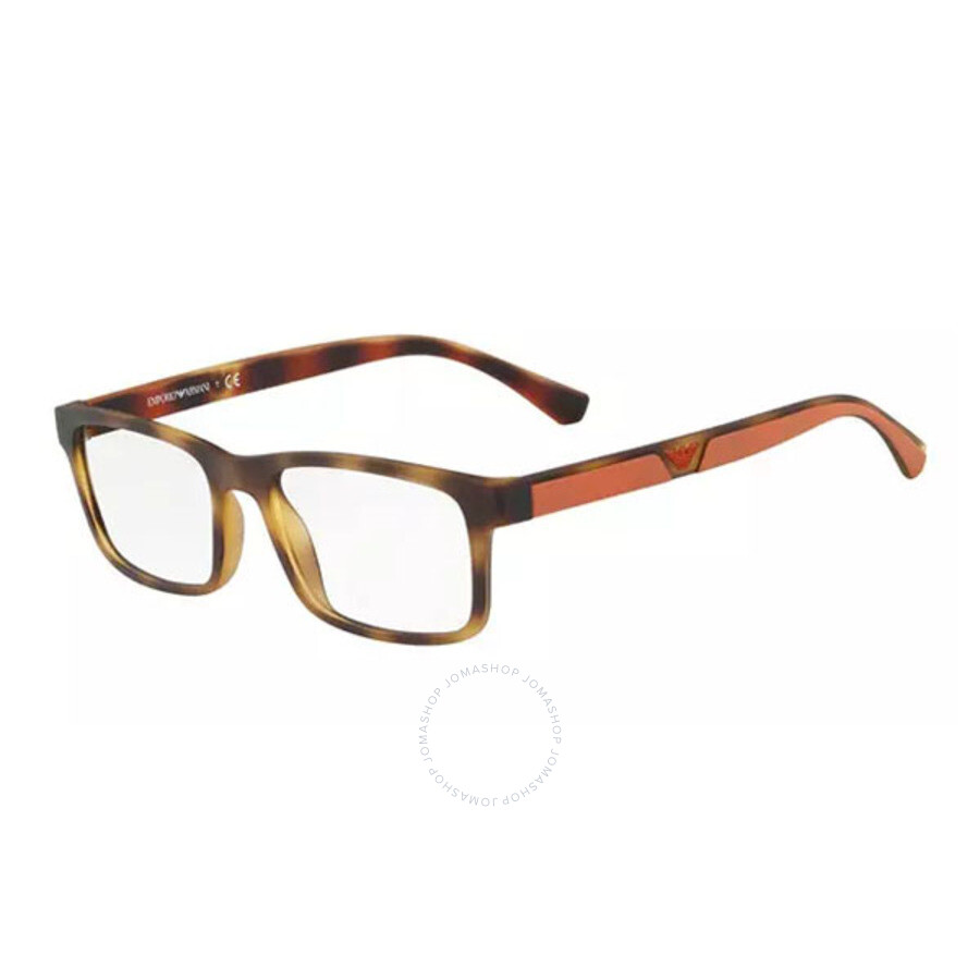 Emporio Armani Men's Tortoise Rectangular Eyeglass Frames EA3130 5089