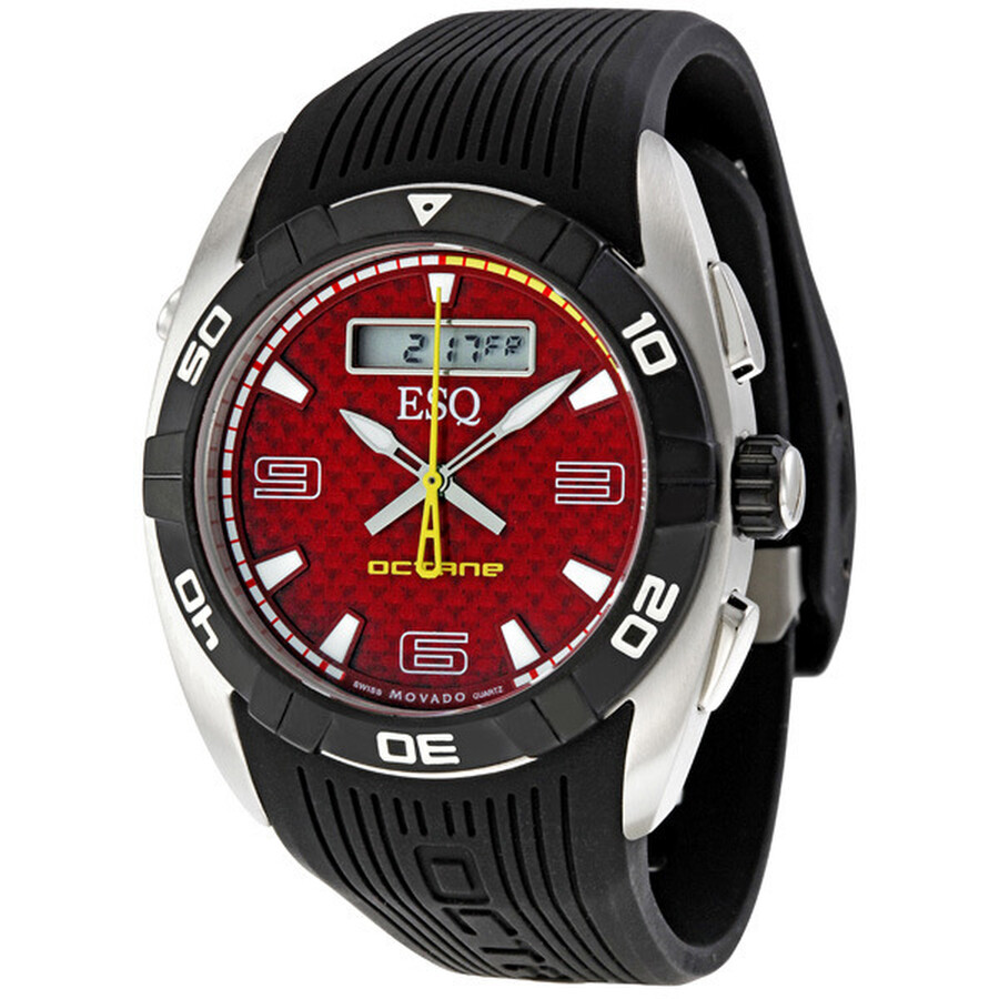Esq By Movado Octane Red Dial Men's Watch 07301377 Watches, Octane