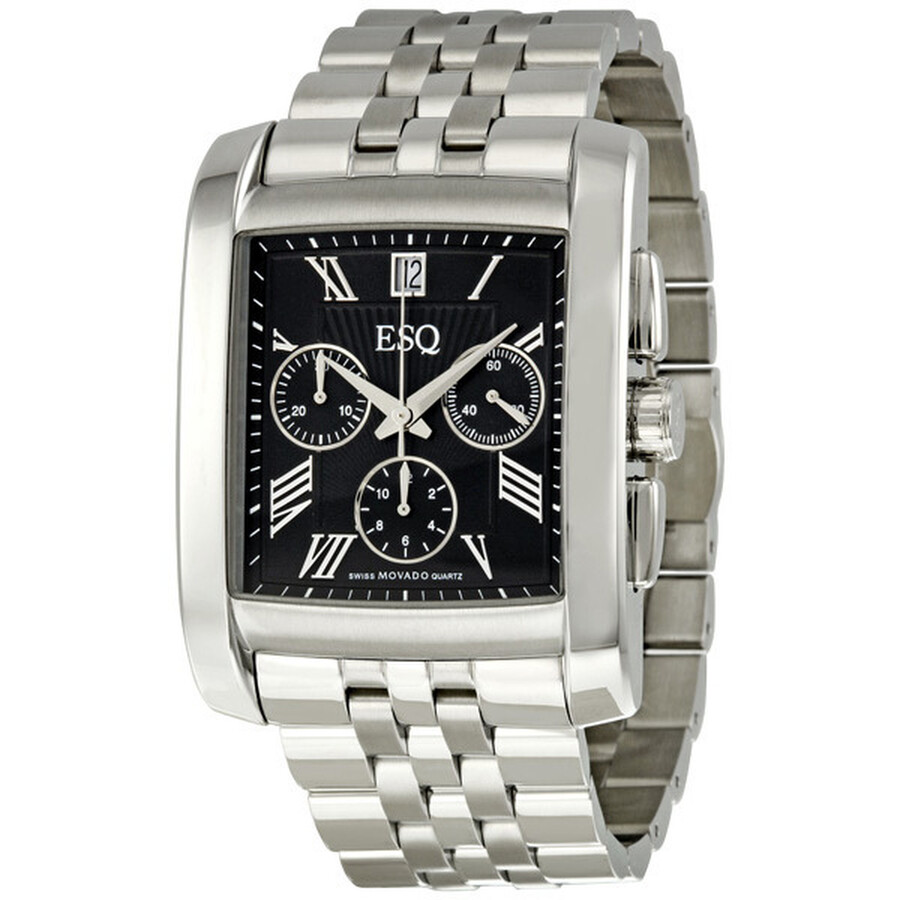 Esq By Movado Prescott Black Dial Chronograph Men