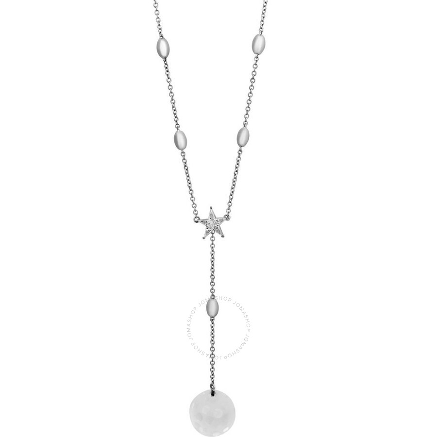 Estate Jewelry 18K White Gold Diamond and Quartz Necklace 64263