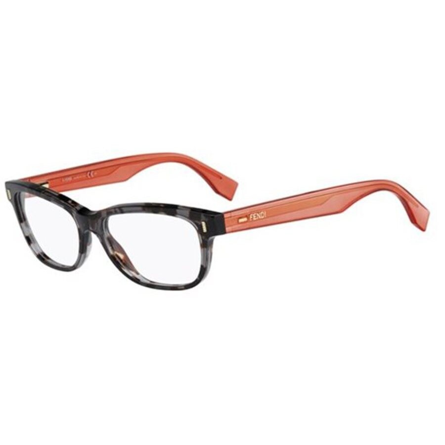 Fendi Ladies Tortoise Square Eyeglass Frames Ff00340RXD0054