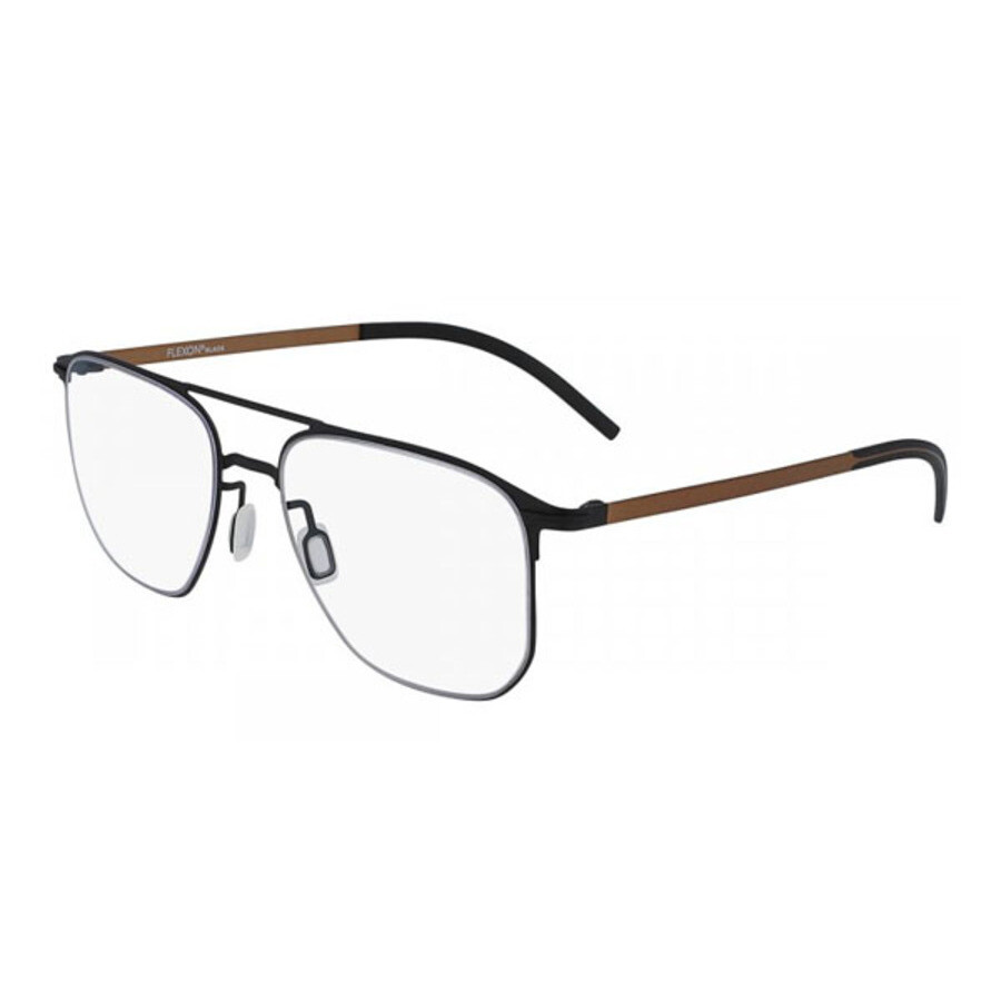 Flexon Men's Black Round Eyeglass Frames FLEXONB200400155 883900204651