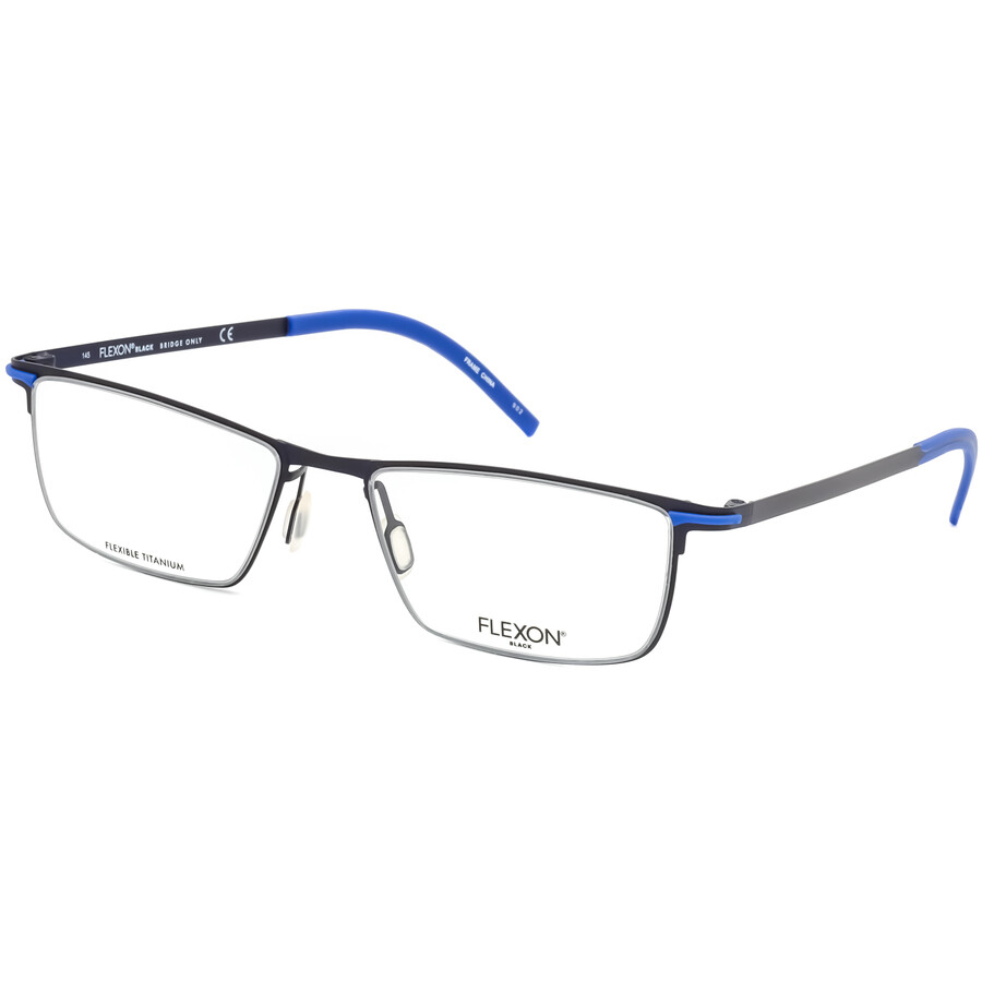 Flexon Men's Blue Square Eyeglass Frames FLEXONB200241253 883900203289