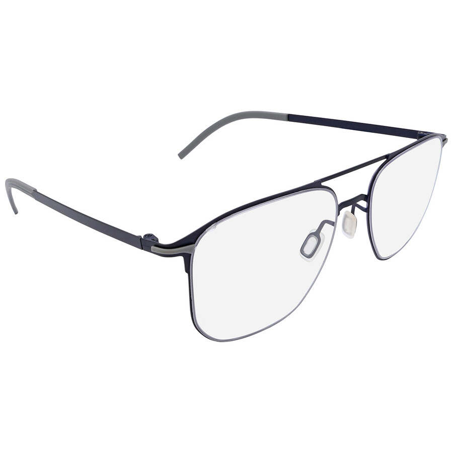 Flexon Men's Blue Square Eyeglass Frames FLEXONB200441255 883900204682