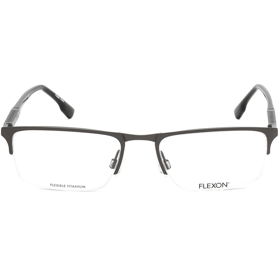 Flexon Men's Gunmetal Square Eyeglass Frames E101603353 883900202305