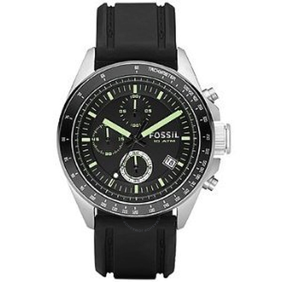 Fossil Black Dial Chronograph Tachymeter Men's Watch CH2653