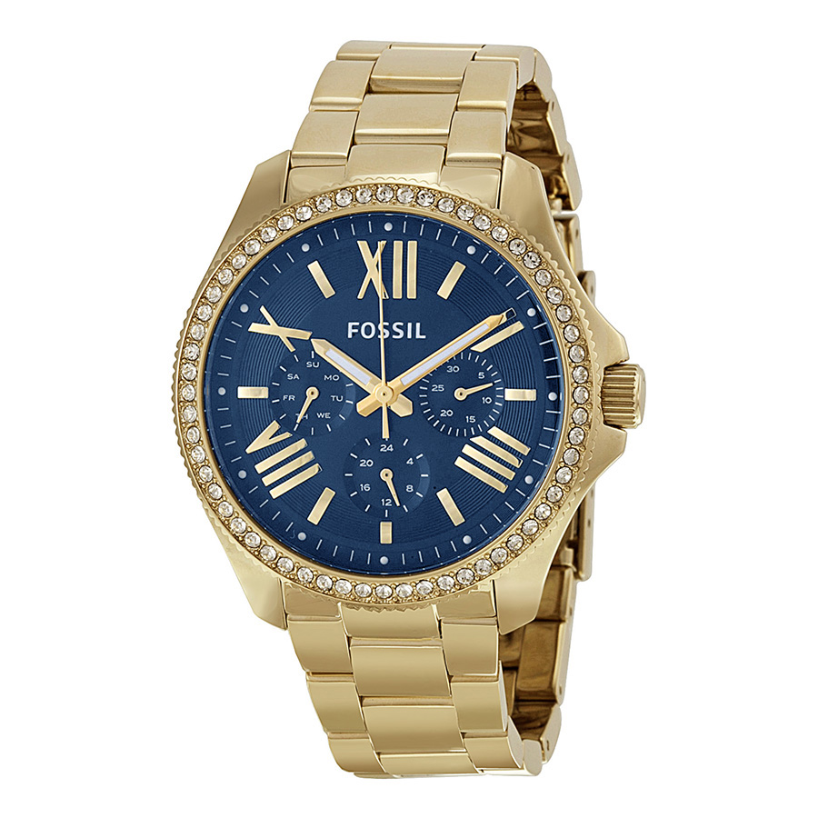 Blue Dial Gold-tone Ladies Watch AM4497 