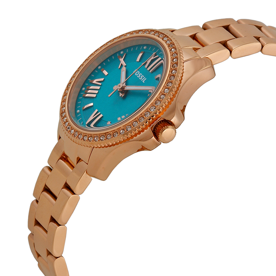 Fossil Cecile Turquoise Dial Rose Gold 