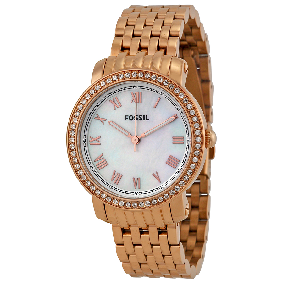 Fossil Emma Mother of Pearl Dial Rose 