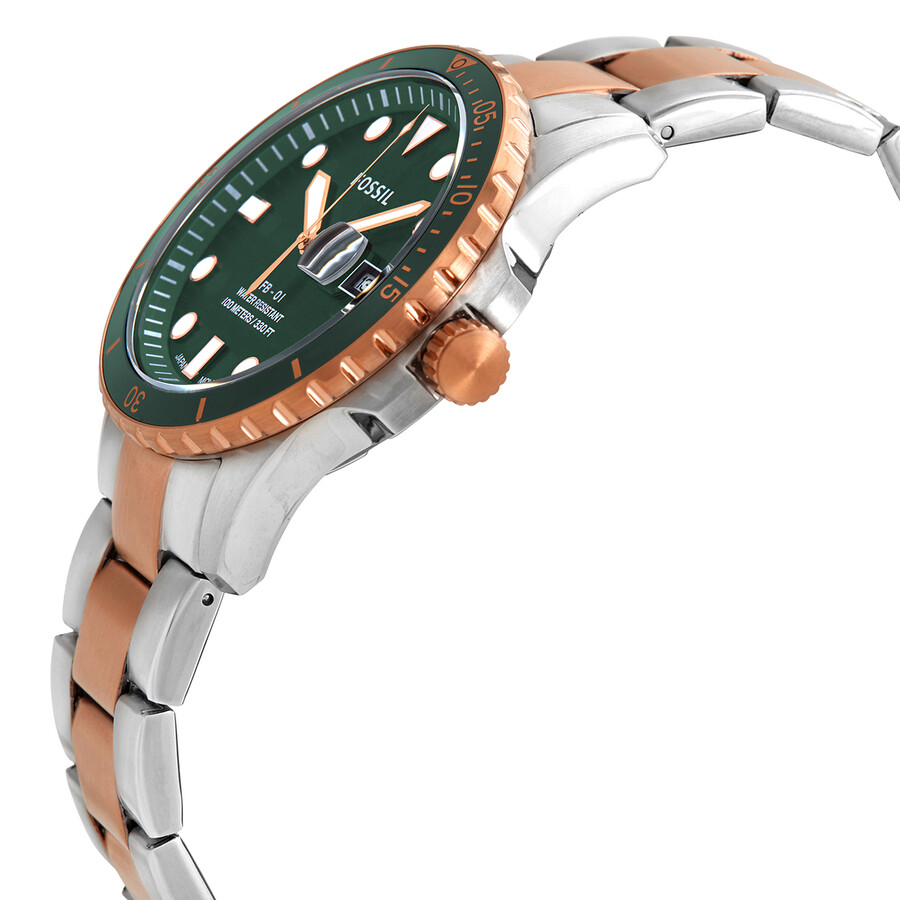 fossil green dial watch
