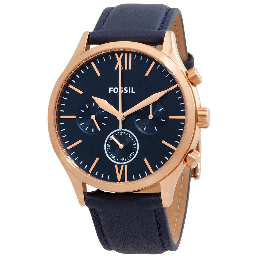 Fossil Fenmore Multi-Function Quartz Blue Dial Men's Watch BQ2412 ...