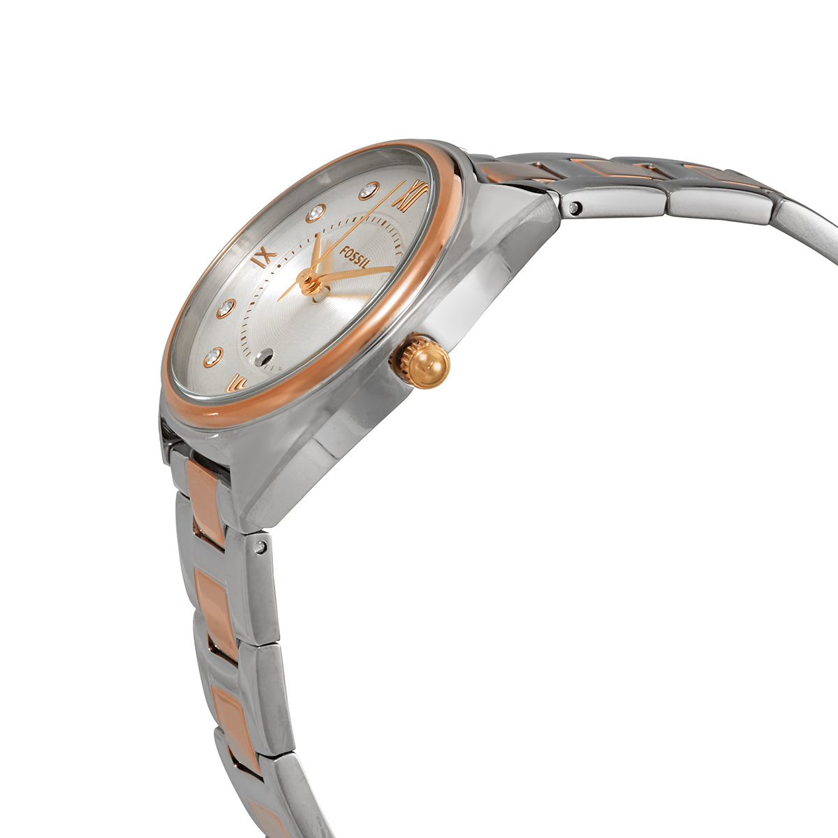 Fossil Gabby Quartz Crystal White Dial 