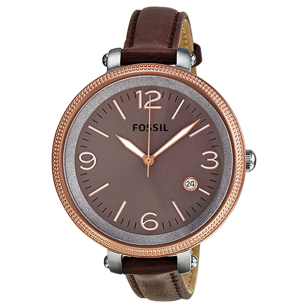 Fossil Heather Brown Dial Stainless 