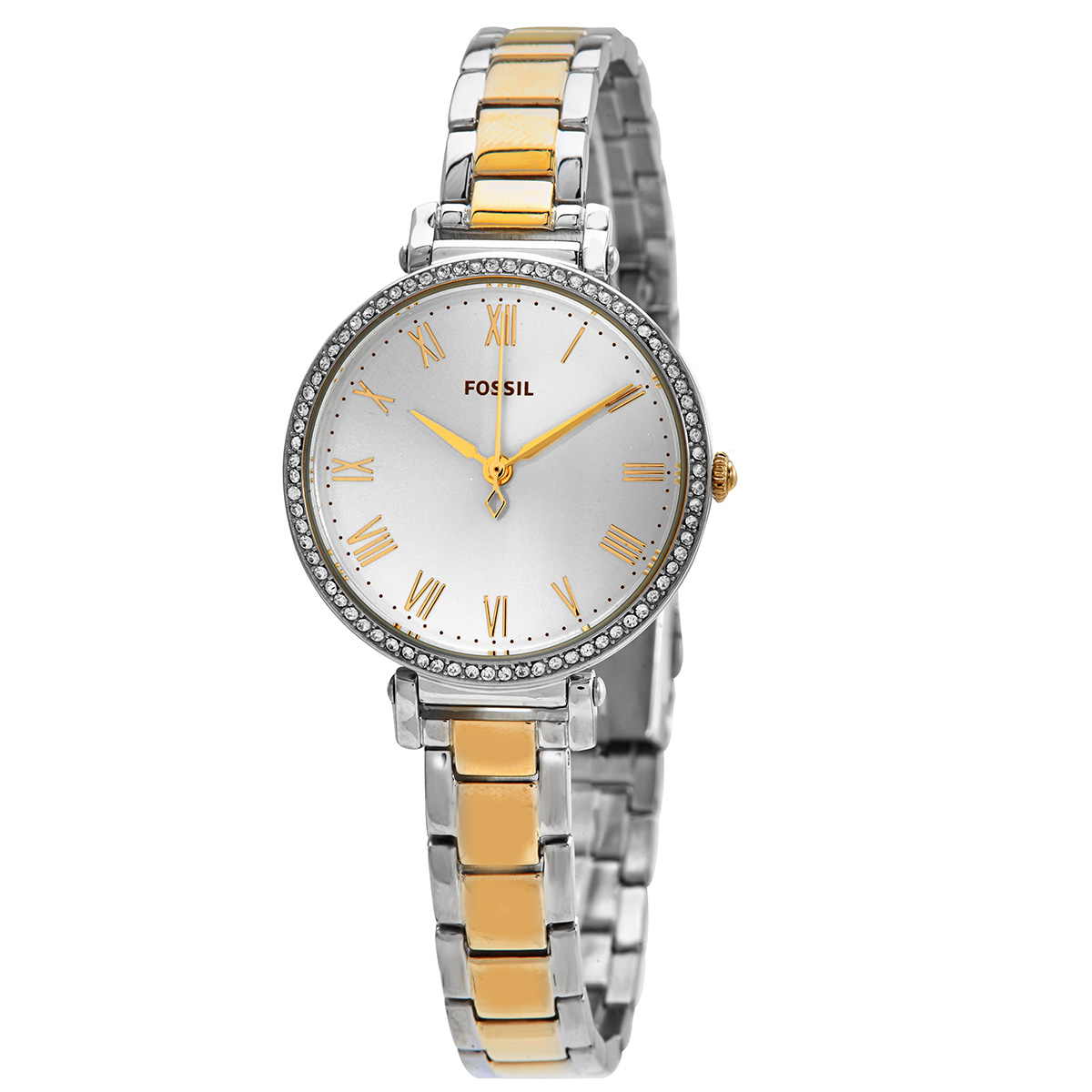 Fossil Kinsey Quartz Crystal Silver 