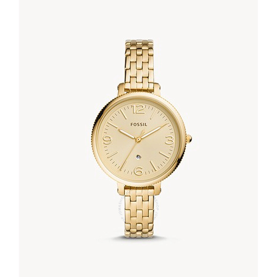 Fossil Monroe Quartz Gold Dial Goldtone Ladies Watch ES4945