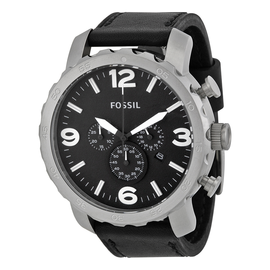 Fossil Nate Chronograph Black Dial 