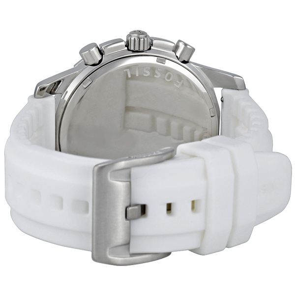 Fossil Notched Bezel White Silicone 