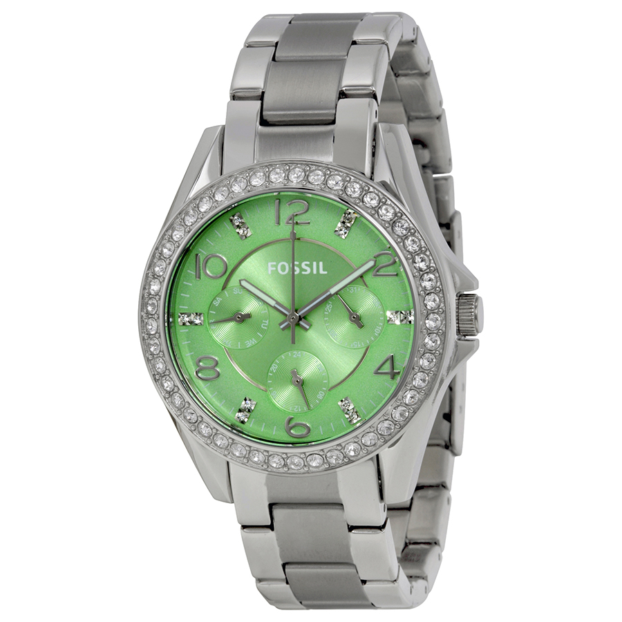 Fossil Riley Mult-Function Green Dial 