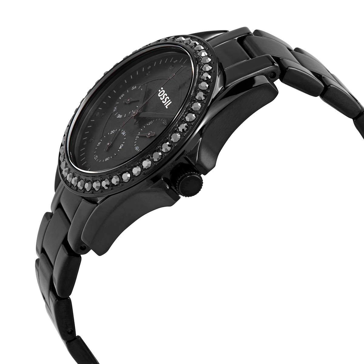 Fossil Rilry Chronograph Quartz Black Dial Ladies Watch ES4519 ES4519  796483430471 - Fossil, Riley - Jomashop