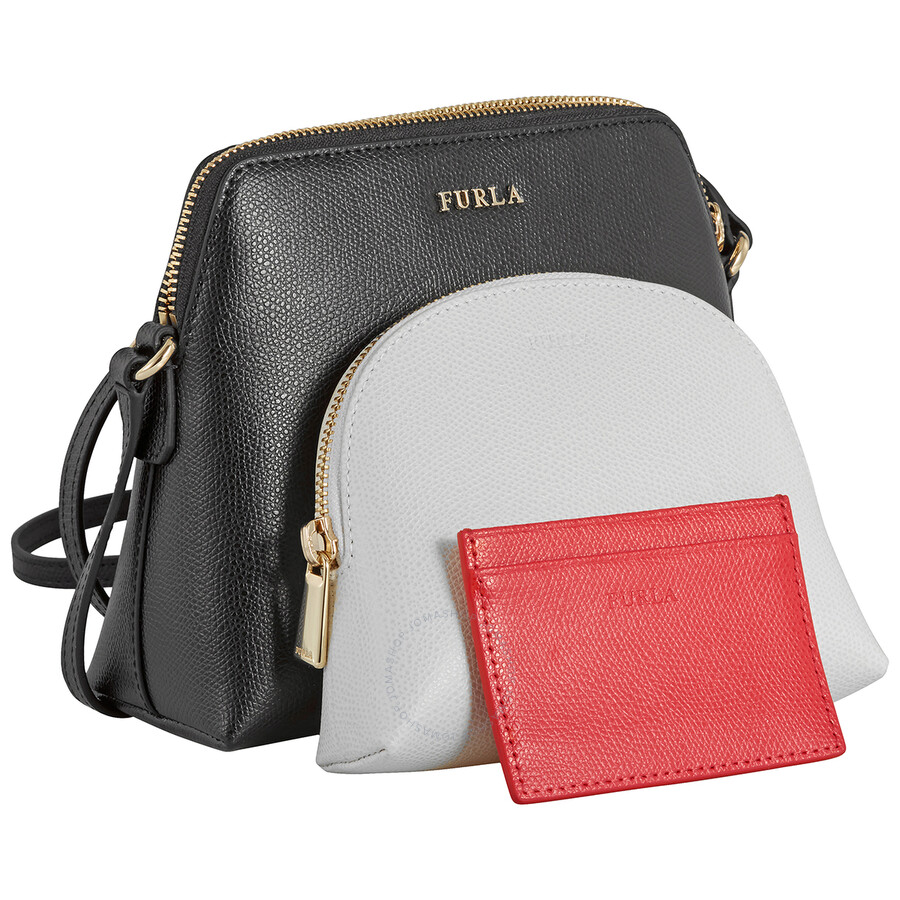 Furla Boheme Black/White Crossbody Pouch XL 1006704EQ35AREG71
