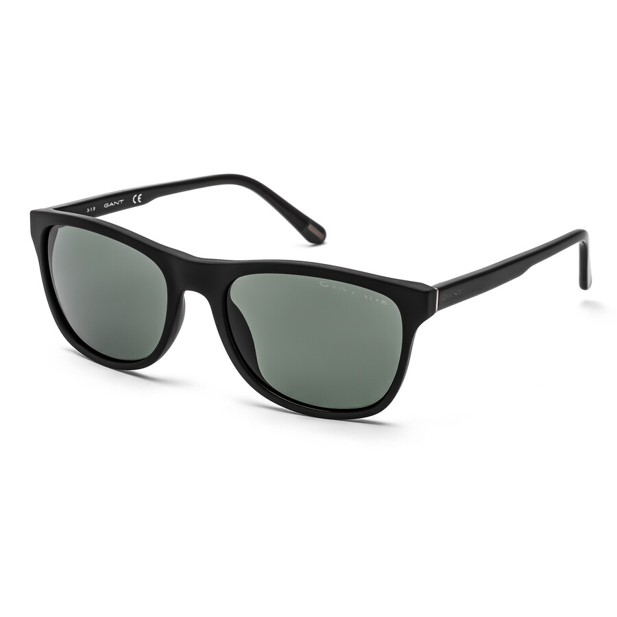 Gant Green Rectangular Men's Sunglasses GA7095 02R 55 664689917518 Sunglasses, GANT