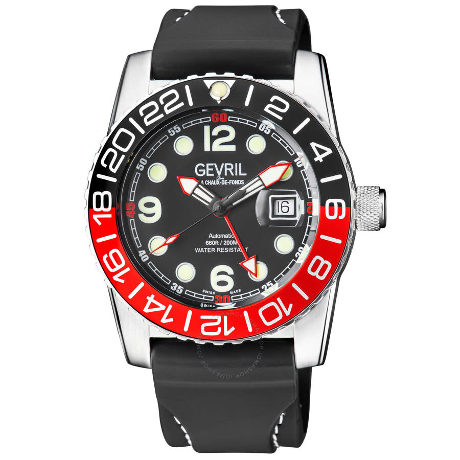 Gevril Canal St Automatic Black Dial Men's Watch 46005 840840122971