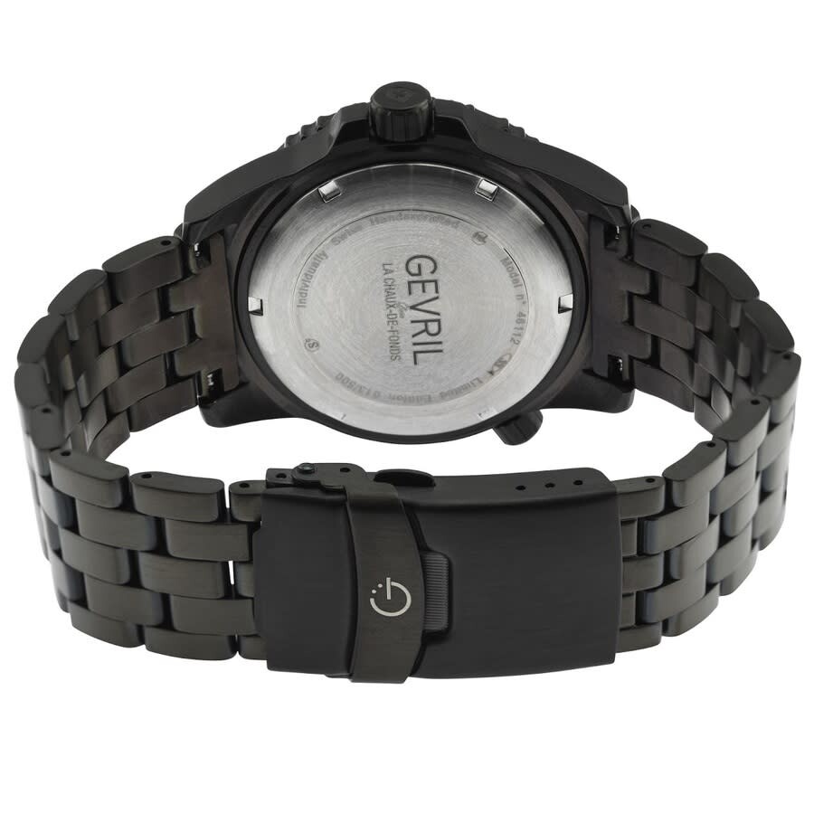 Gevril Canal St Automatic Black Dial Men's Watch 46112 840840124784