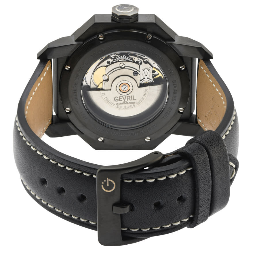 Gevril Canal St Automatic Black Dial Men's Watch 46511 840840131478