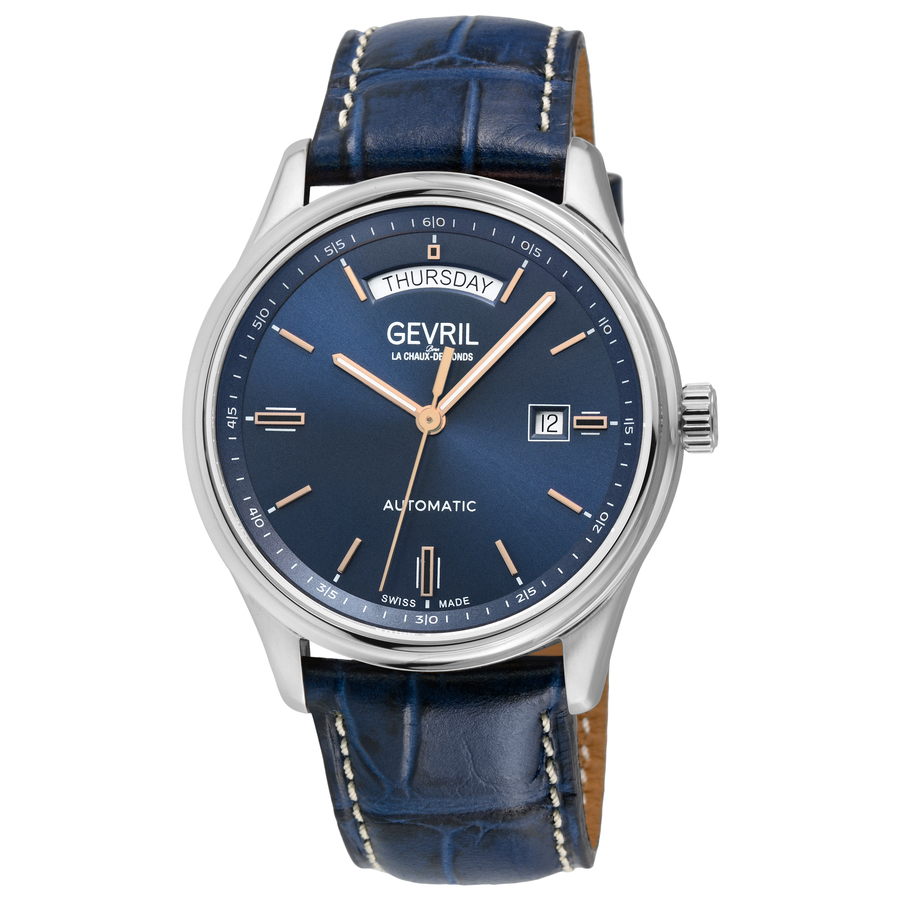 Gevril Excelsior Automatic Blue Dial Men's Watch 48202 840840142689